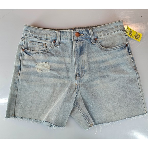 RSQ Other - RSQ Girl Denim Shorts 7 Mid Length Short Fray Tilly Med Wash GD1006 NWT